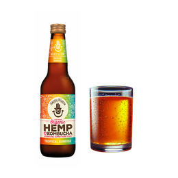 Organic Hemp + Kombucha Tropical Sunrise Organic 330ml - Glass