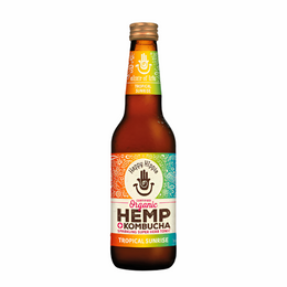 Organic Hemp + Kombucha Tropical Sunrise Organic 330ml - Glass